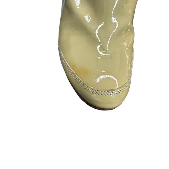 Dries Van Noten Green Buckle Patent Leather Forest‎ Slip On Mules Size 7 1/2 - Picture 3 of 12